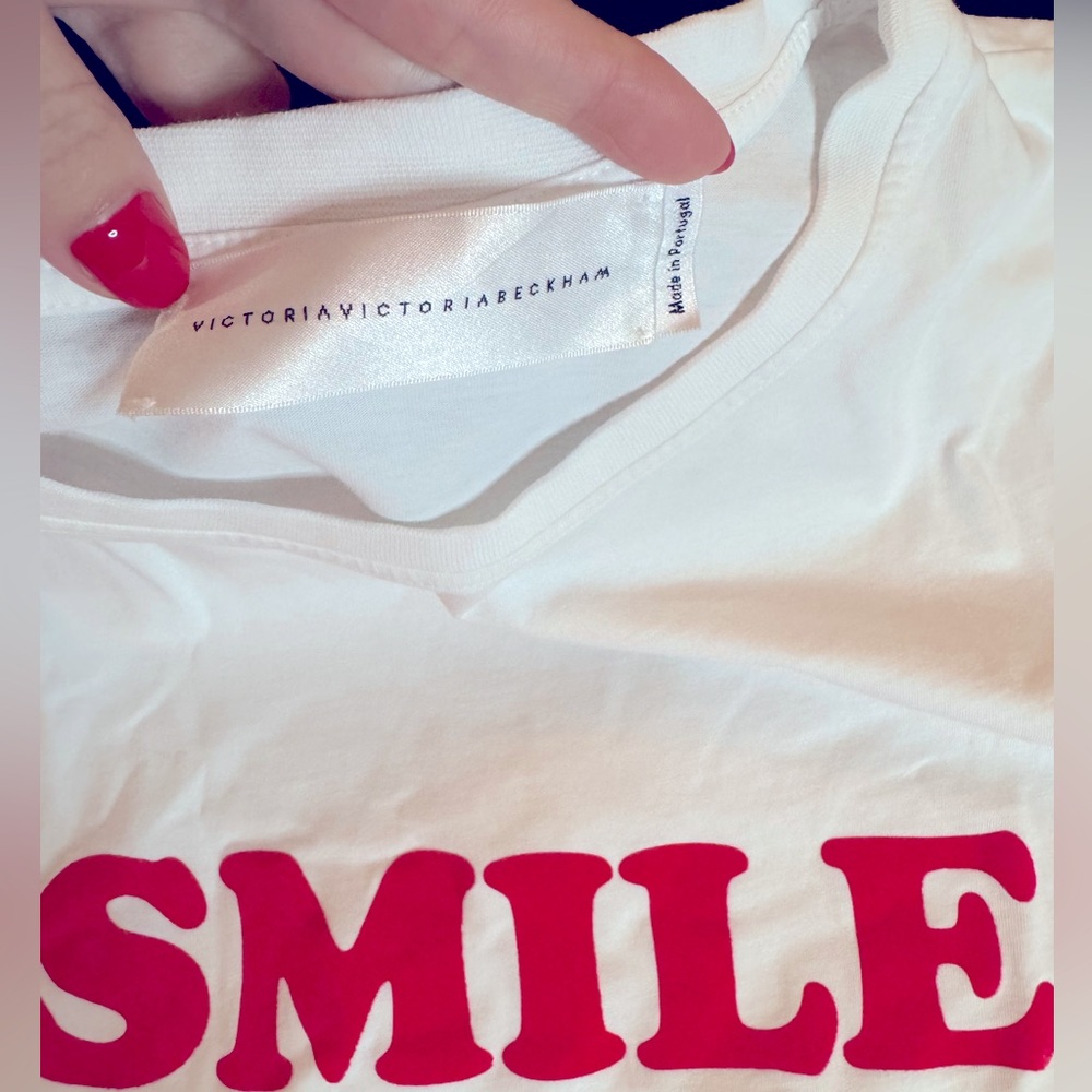 SMILE tshirt by Victoria Beckham Sz S
